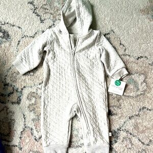 Gray Quilted Kids One Piece
